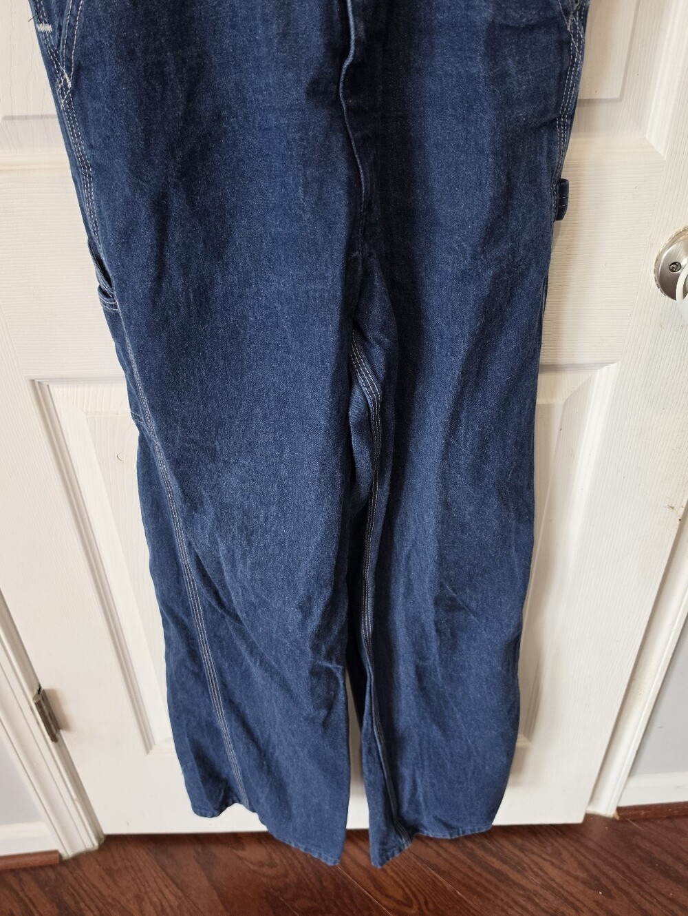 Vintage Carhartt Denim Overalls Dark Wash Men’s Size 32x32 Utility Bib - Picture 8 of 16